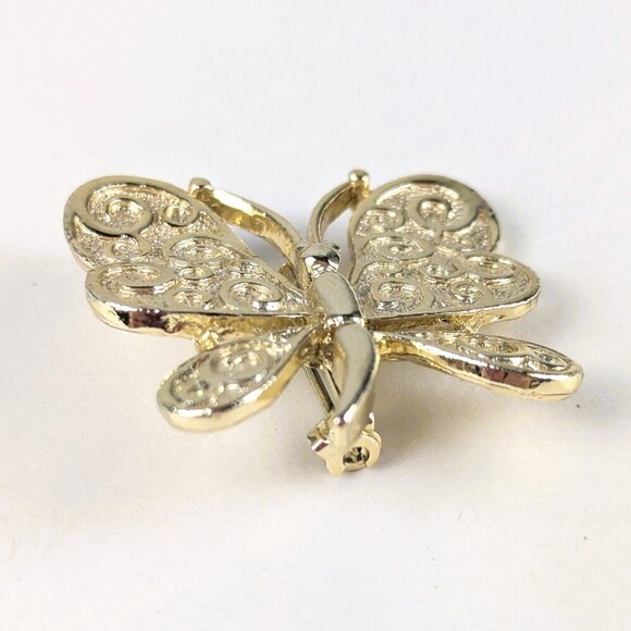 Vintage Gold-Tone Gerry's Creations Butterfly Brooch - Picture 2 of 4